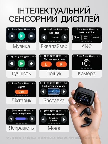 Наушники LEXEGO Air 9 Pro 2, TWS, ANC, чёрный A9Pro5-B фото