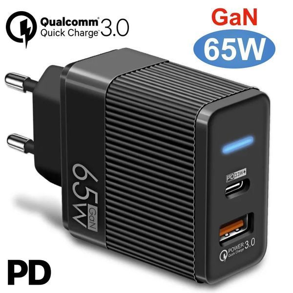 Зарядний пристрій LEXEGO UN-20, 65W, GaN, USB-C, чорний UN-20B фото