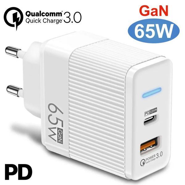 Зарядний пристрій LEXEGO UN-20, 65W, GaN, USB-C, білий UN-20W фото