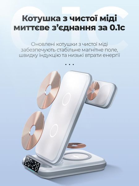 Бездротова док-станція LEXEGO LFX-180, 4в1, 15W LFX-180 фото