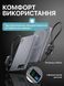 Павербанк магнитный LEXEGO HDL-10, 10000 mAh, MagSafe, 20W, серый HDL-10-GR фото 5