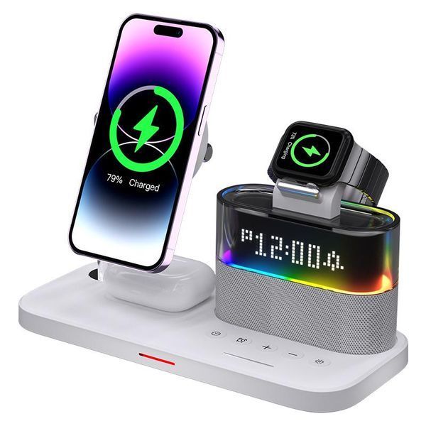 Бездротова док-станція LEXEGO C09, 5в1, MagSafe, білий C09-W фото