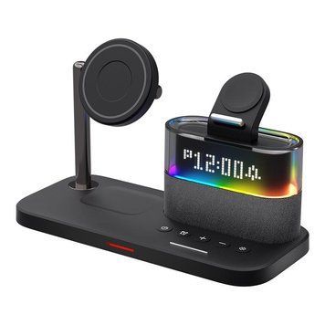 Бездротова док-станція LEXEGO C09, 5в1, MagSafe, чорний C09-B фото