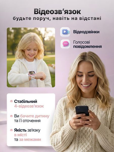 Дитячий смарт-годинник LEXEGO KSW56, 1.83&Prime;, GPS, 4G, рожевий KSW56-P фото