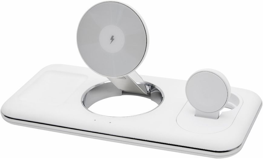 Бездротова док-станція LEXEGO WCSV18, 3в1, MagSafe, білий WCSV18-W фото