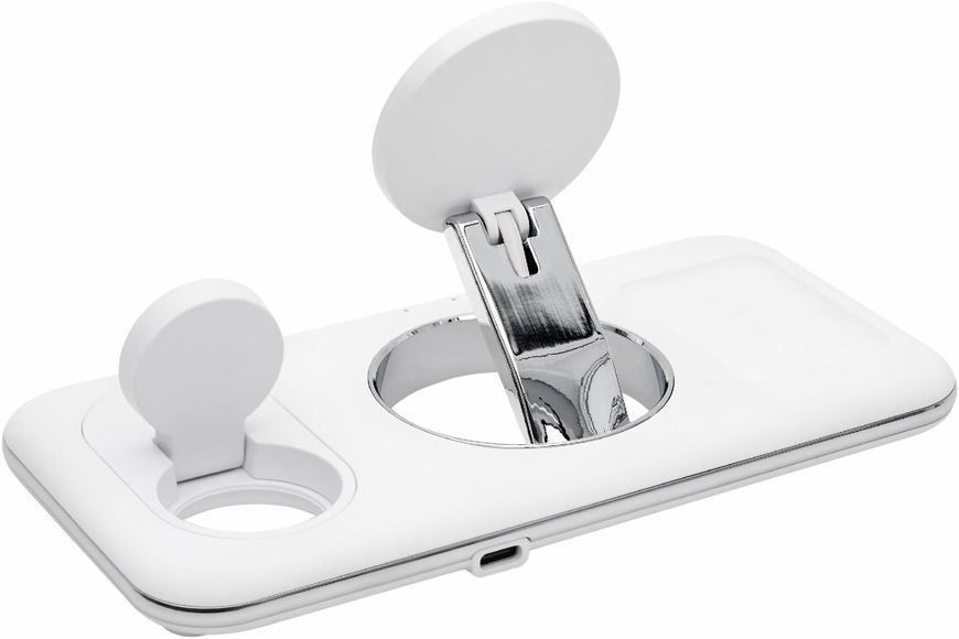 Бездротова док-станція LEXEGO WCSV18, 3в1, MagSafe, білий WCSV18-W фото