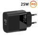 Зарядний пристрій LEXEGO EP-TA800, 25W, PD, чорний EP-TA800B фото 1