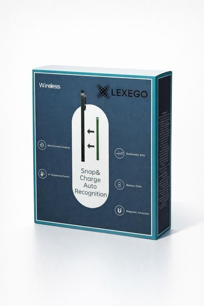 Павербанк магнітний LEXEGO MWPQ1-5, 5000 mAh, MagSafe, 20W, білий MWPQ1-5-W фото